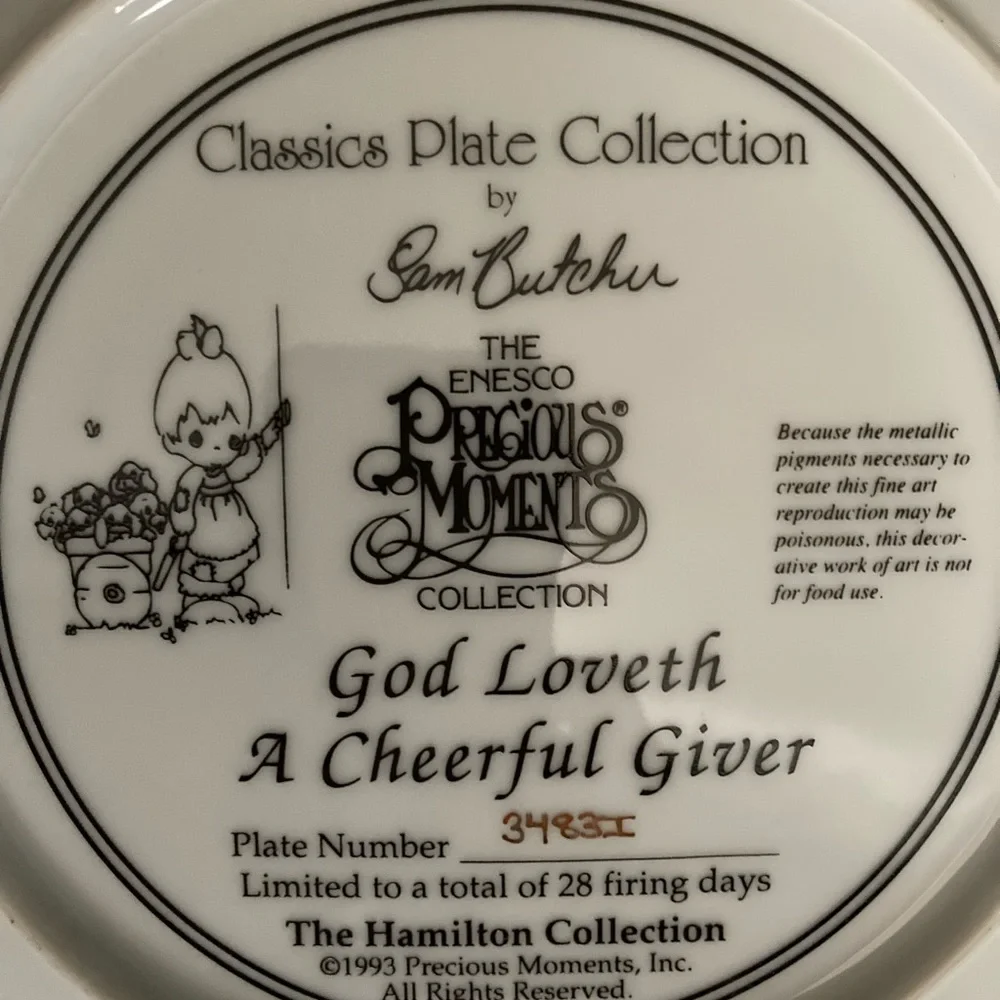 Precious moments display plate - Picture 11 of 11